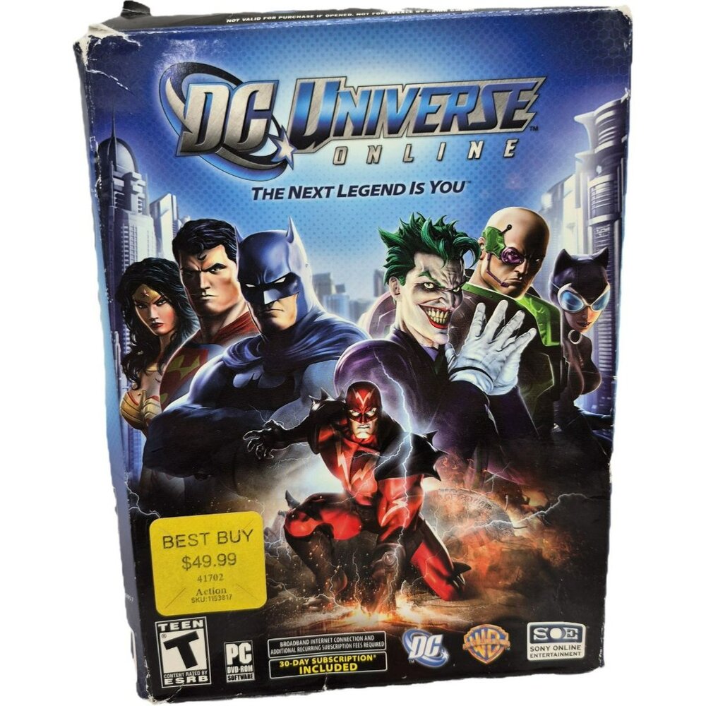 Warner Brothers SOE DC Universe Online PC DVD Rom Game Rated T